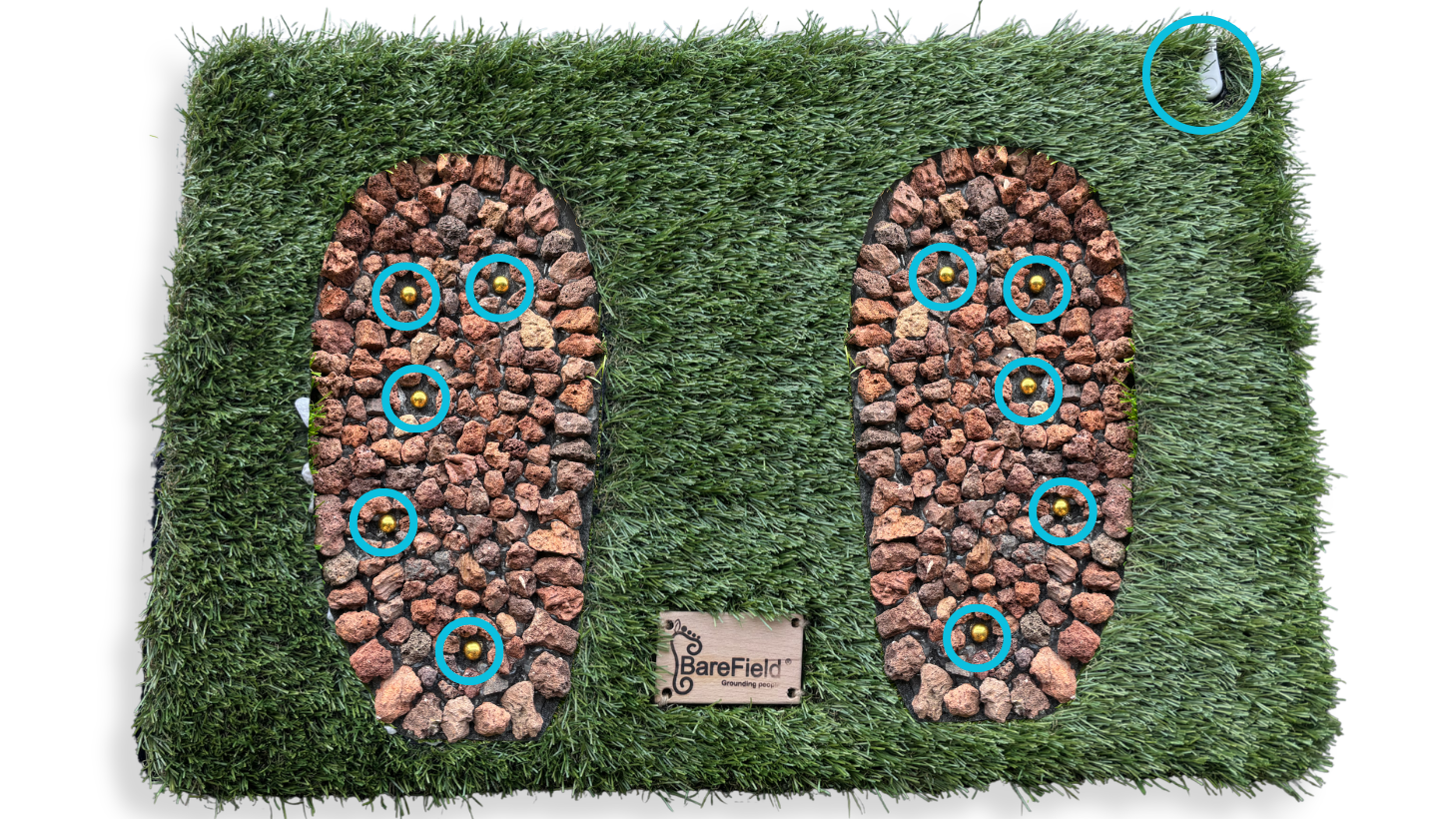 Barefield Bundle · Grass Base + Volcanic Stone Grounding Pad
