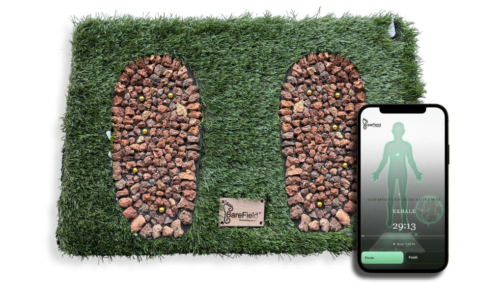 Kit Barefield · Base de Césped + PAD Grounding de Piedra Volcánica - Nivel Fuerte